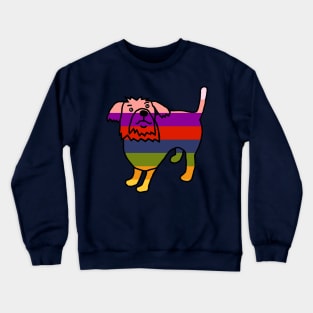 Rainbow Fergus the Dog Crewneck Sweatshirt